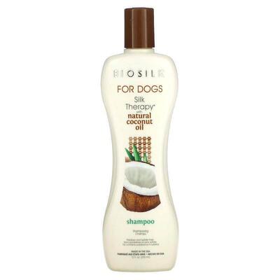 Biosilk,Silky Therapy 天然椰子油洗发水，狗狗专用，12 液量盎3