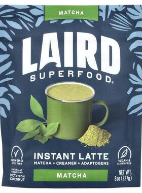 Laird Superfood,Instant Latte, Matcha + Cramer + Adaptogens,