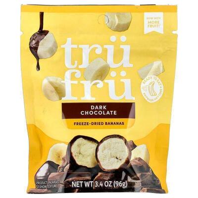 Tru Fru,Freeze-Dried Bananas, Dark Chocolate, 3.4 oz (96 g)