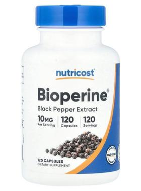 Nutricost,Bioperine®，10 毫克，120 粒胶囊