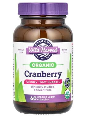 Oregons Wild Harvest,Organic Cranberry, 60 Organic Vegan Cap
