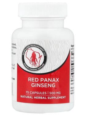 Dairyland Ginseng,Red Panax Ginseng, 500 mg, 75 Capsules