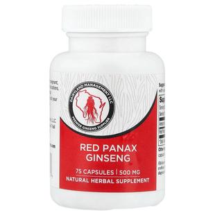 Dairyland Ginseng,Red Panax Ginseng, 500 mg, 75 Capsules