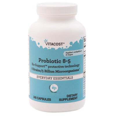 Vitacost,Probiotic 8-5 - 8 Strains, 5 billion CFU, 240 Capsu