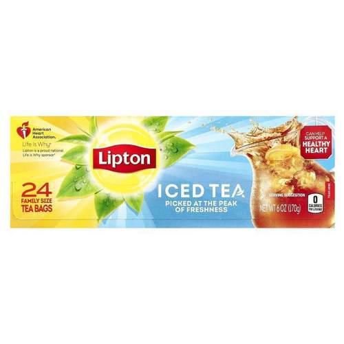 Lipton,Black Tea, Iced Tea, 24 Family Size Tea Bags, 6 oz (1