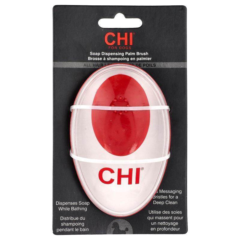 CHI for Dogs,Soap Dispensing Palm Brush, For Dogs, 1 Count