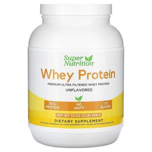 Super Nutrition,Grass-Fed Whey Protein Powder, Unflavored, 3