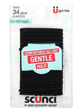 Scunci不伤发皮筋全天舒适柔和保持