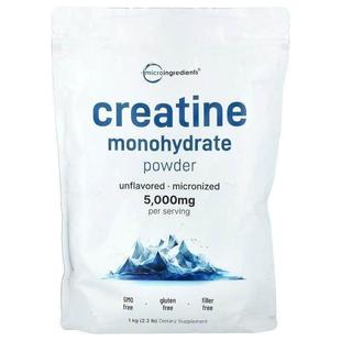 Micro Ingredients,Creatine Monohydrate Powder, Unflavored, 5