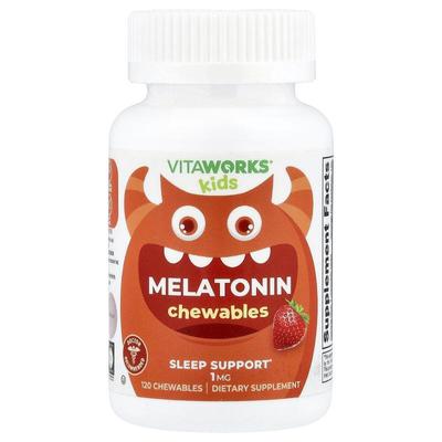 VitaWorks,Kids, Melatonin, Berry, 120 Chewables