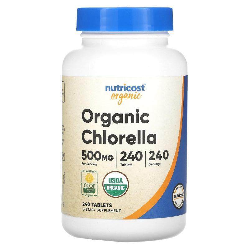 Nutricost,Organic Chlorella, 500 mg, 240 Tablets