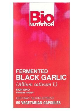 Bio Nutrition,Fermented Black Garlic, 60 Vegetarian Capsules