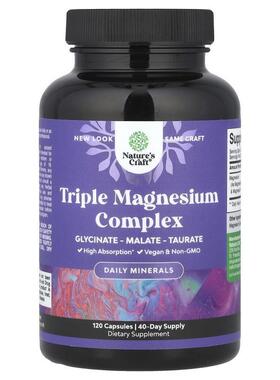 Natures Craft,三重镁复合物，120 粒胶囊