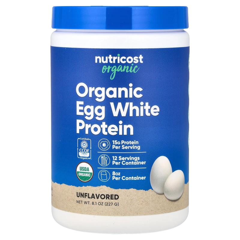 Nutricost,Organic Egg White Protein, Unflavored, 8.1 oz (227