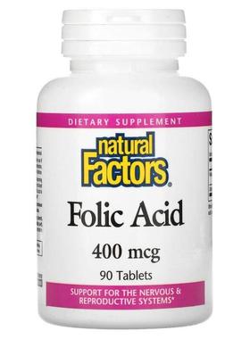 Natural Factors,叶酸，1,000 微克，90 片