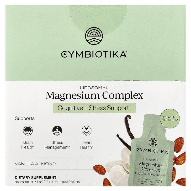 Cymbiotika,Liposomal Magnesium Complex, Vanilla Almond, 28 L