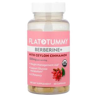 Flat Tummy,Berberine+ With Ceylon Cinnamon, 60 Capsules