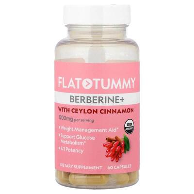Flat Tummy,Berberine+ With Ceylon Cinnamon, 60 Capsules