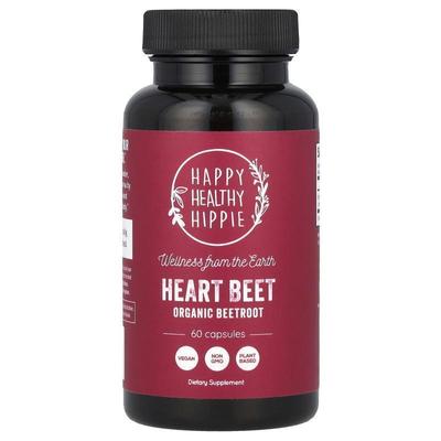 Happy Healthy Hippie,Heart Beet, Organic Beetroot, 60 Capsul