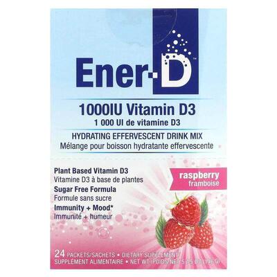 Ener-C,Ener-D, Vitamin D3 Hydrating Effervescent Drink Mix