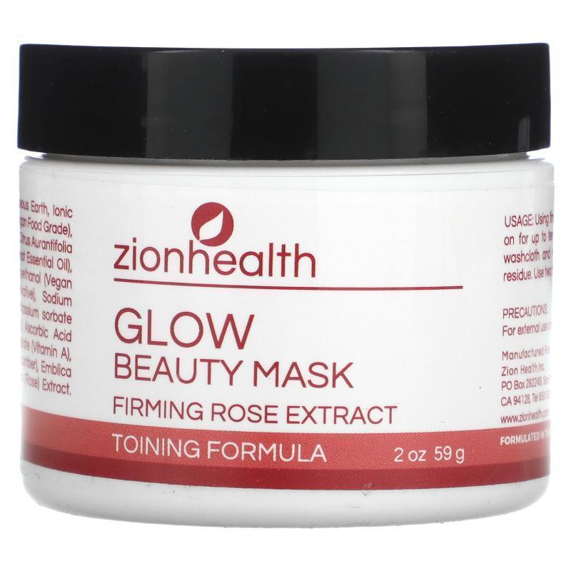 Zion Health,Glow Beauty Mask, Firming Rose Extract, 2 oz (56