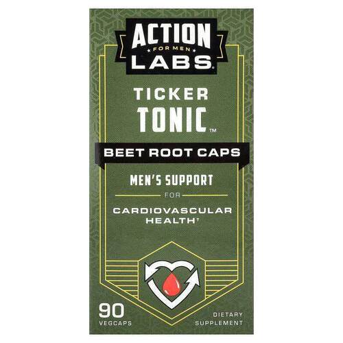 行动实验室,For Men, Ticker Tonic™, Beet Root Caps, 90 VegCap