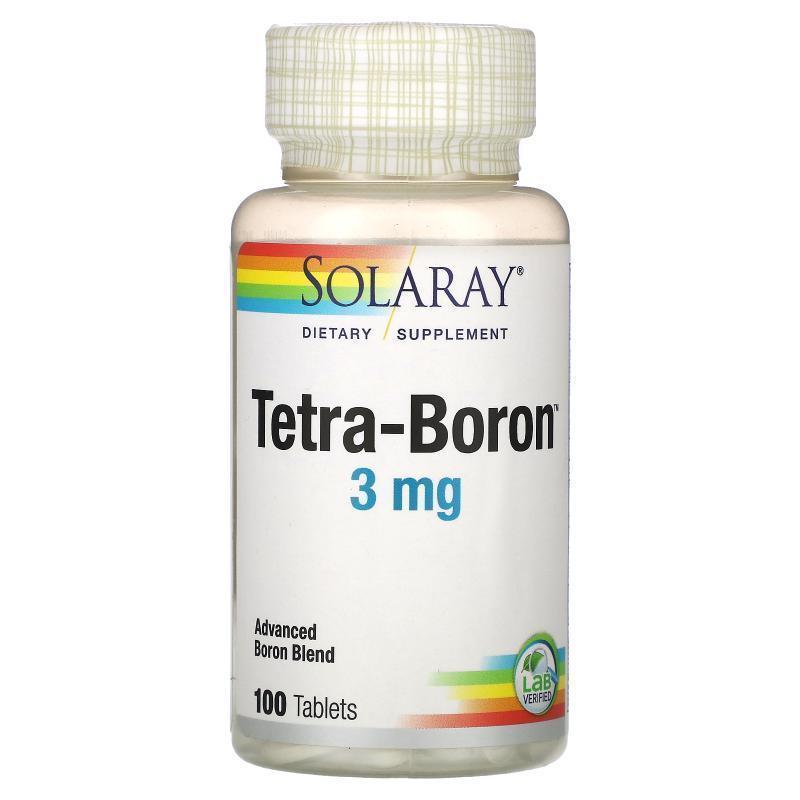 Solaray,Tetra-Boron, 3 mg, 100 Tablets