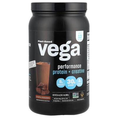 维加,Plant Based, Performance Protein + Creatine, Creamy Cho