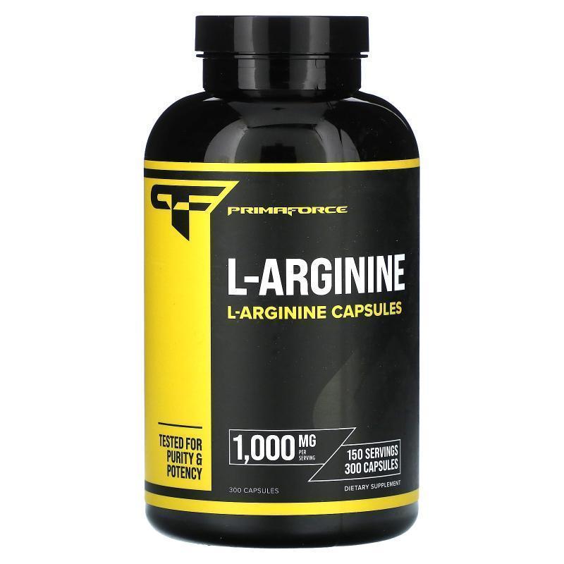 Primaforce,L-Arginine, 500 mg, 300 Capsules