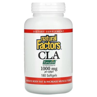 Natural Factors,CLA，共轭亚油酸混合软胶囊，1000毫克，180粒