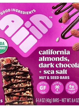 All In Food PBC,Dark Chocolate + Sea Salt, 6 Bars