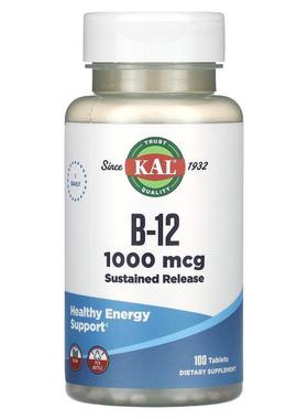 KAL,B-12, 1,000 mcg, 100 Tablets