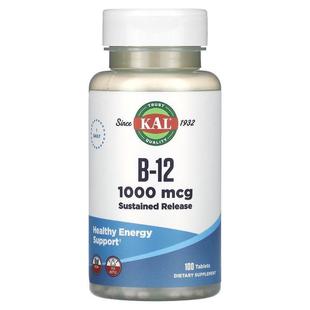 KAL,B-12, 1,000 mcg, 100 Tablets