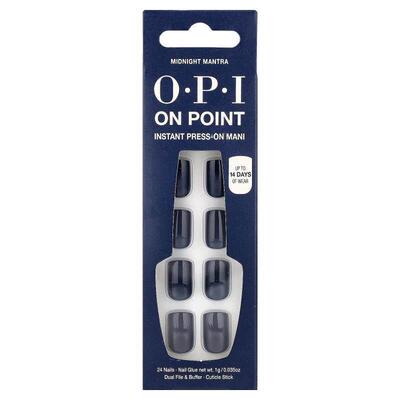 OPI,On Point, Instant Press-On Mani, Short Length, Midnight