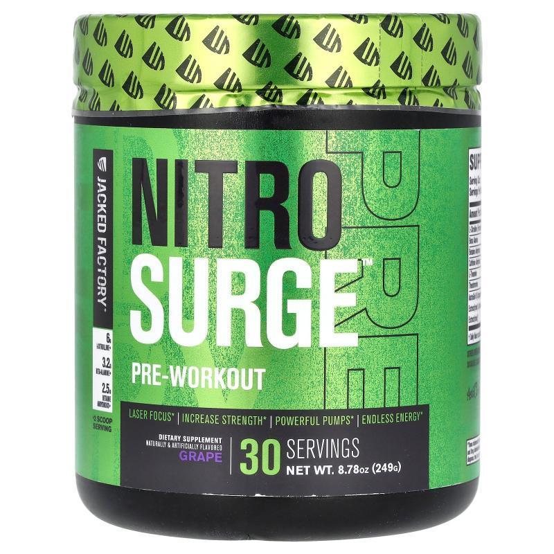 Jacked Factory,Nitro Surge，锻炼前，酸桃圈味，9.2 盎司（261