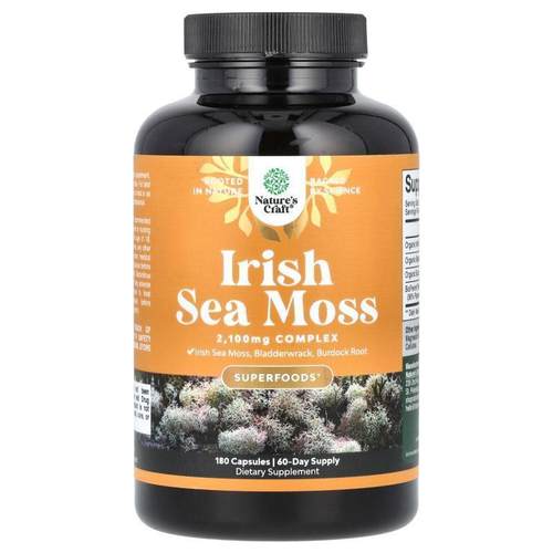 Natures Craft,Irish Sea Moss, 2,100 mg, 180 Capsules (700 mg