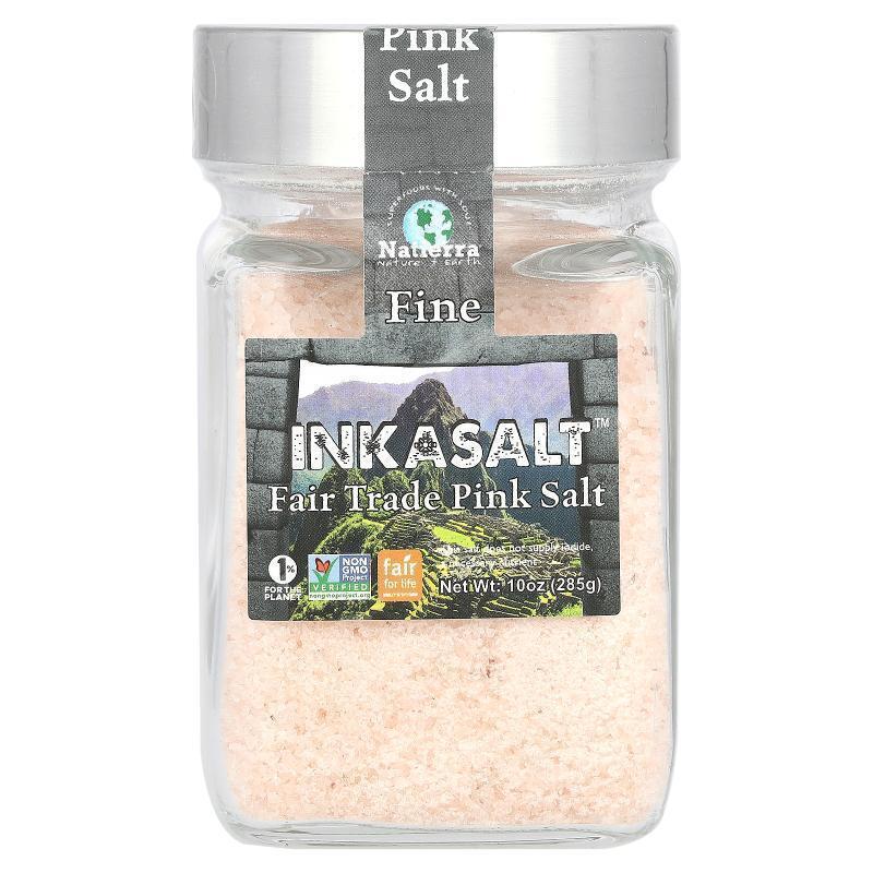 Natierra,InkaSalt, Fair Trade Pink Salt, Fine