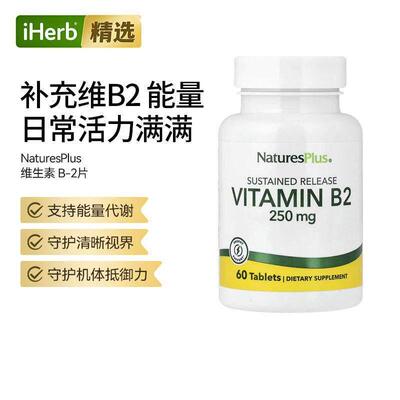 NaturesPlus维生素B2维生B族营养片多维综合片VB烟酸生物素