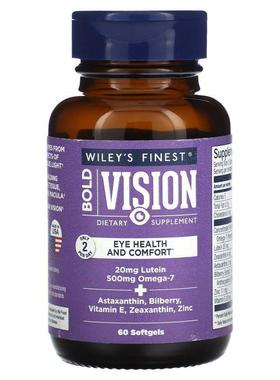 Wiley's Finest,Bold Vision，Proactive，60 粒软凝胶
