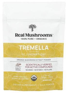 Real Mushrooms,Tremella，有机蘑菇浸膏粉，2.12 盎司（60 克）