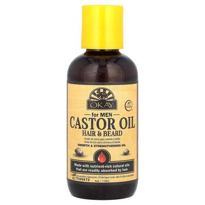 Okay Pure Naturals,Castor Oil, Hair &amp; Beard, For Men