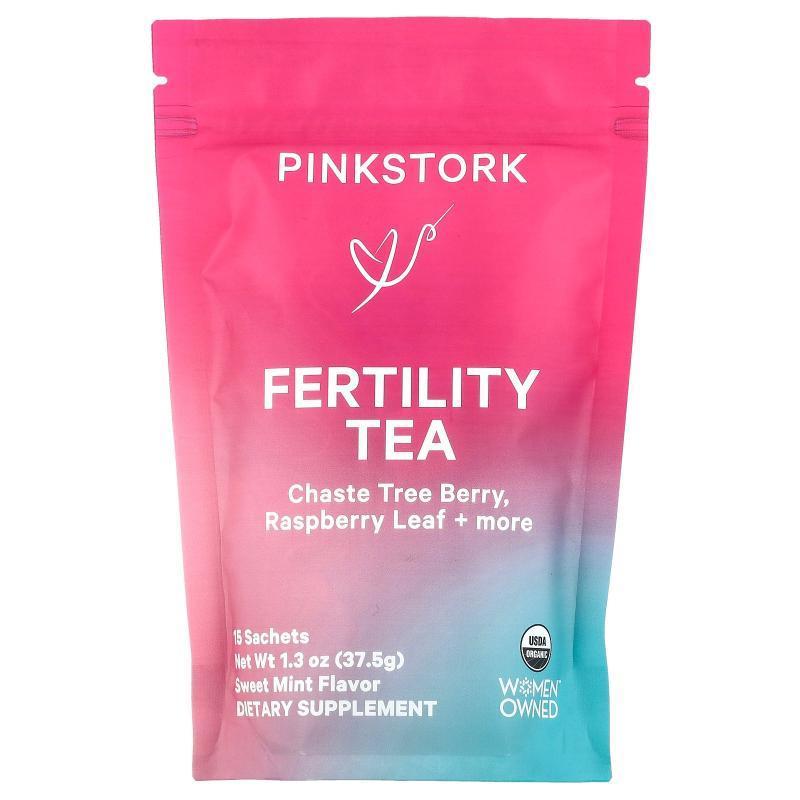 Pink Stork,生育支持茶，甜薄荷，15 包，1.3 盎司（37.5 克）