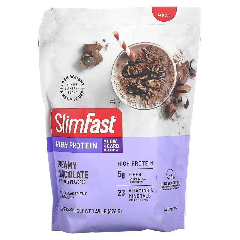 SlimFast,High Protein, Meal Replacement Smoothie Mix, Creamy