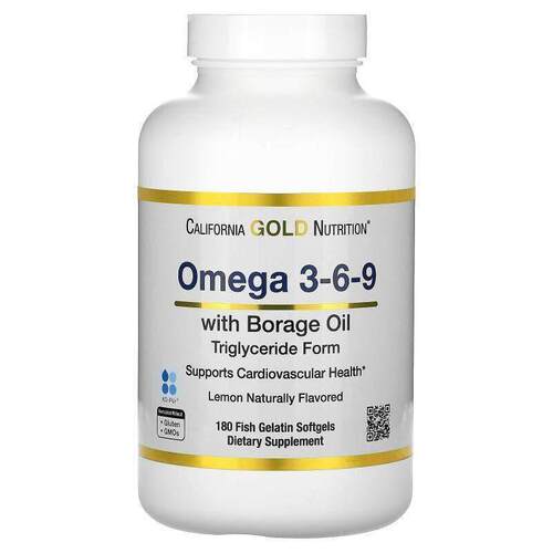 California Gold Nutrition,挪威 Omega-3-6-9，含琉璃苣油，天然