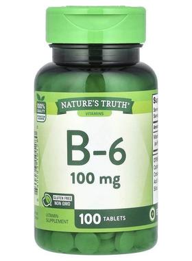 Nature's Truth,Vitamin B-6, 100 mg, 100 Tablets
