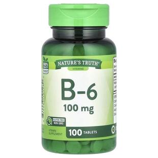 Nature's Truth,Vitamin B-6, 100 mg, 100 Tablets