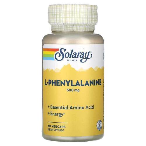 Solaray,L-苯丙氨酸，500 毫克，60 粒素食胶囊