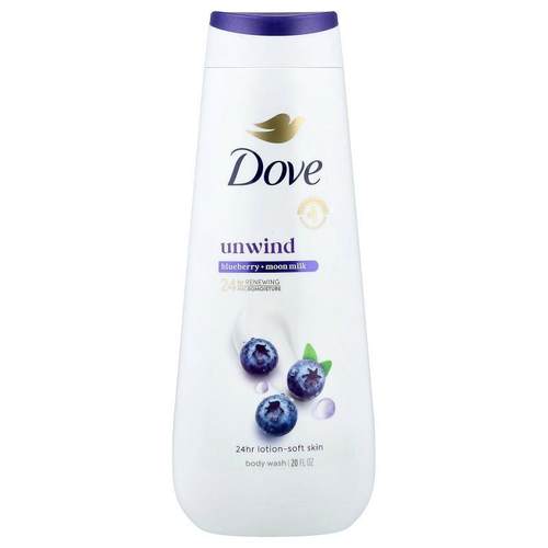 多芬,Body Wash, Unwind, Blueberry + Moon Milk, 20 fl oz