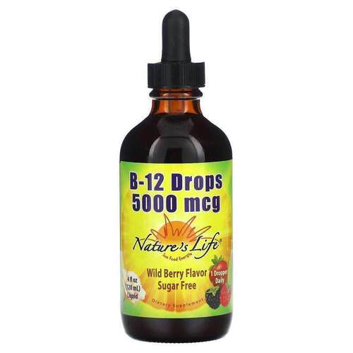 Nature's Life,B-12 Drops, Wild Berry, 5,000 mcg , 4 fl oz (1