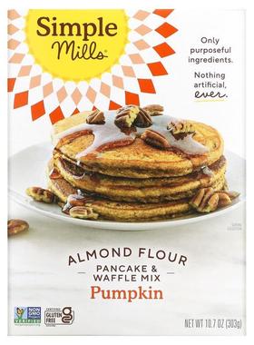 Simple Mills,巴旦木粉，烘焙粉，南瓜煎饼和华夫饼，10.7 盎司（